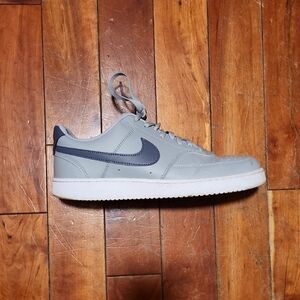 Nike Court Vision Low Top - Gray And Navy Blue